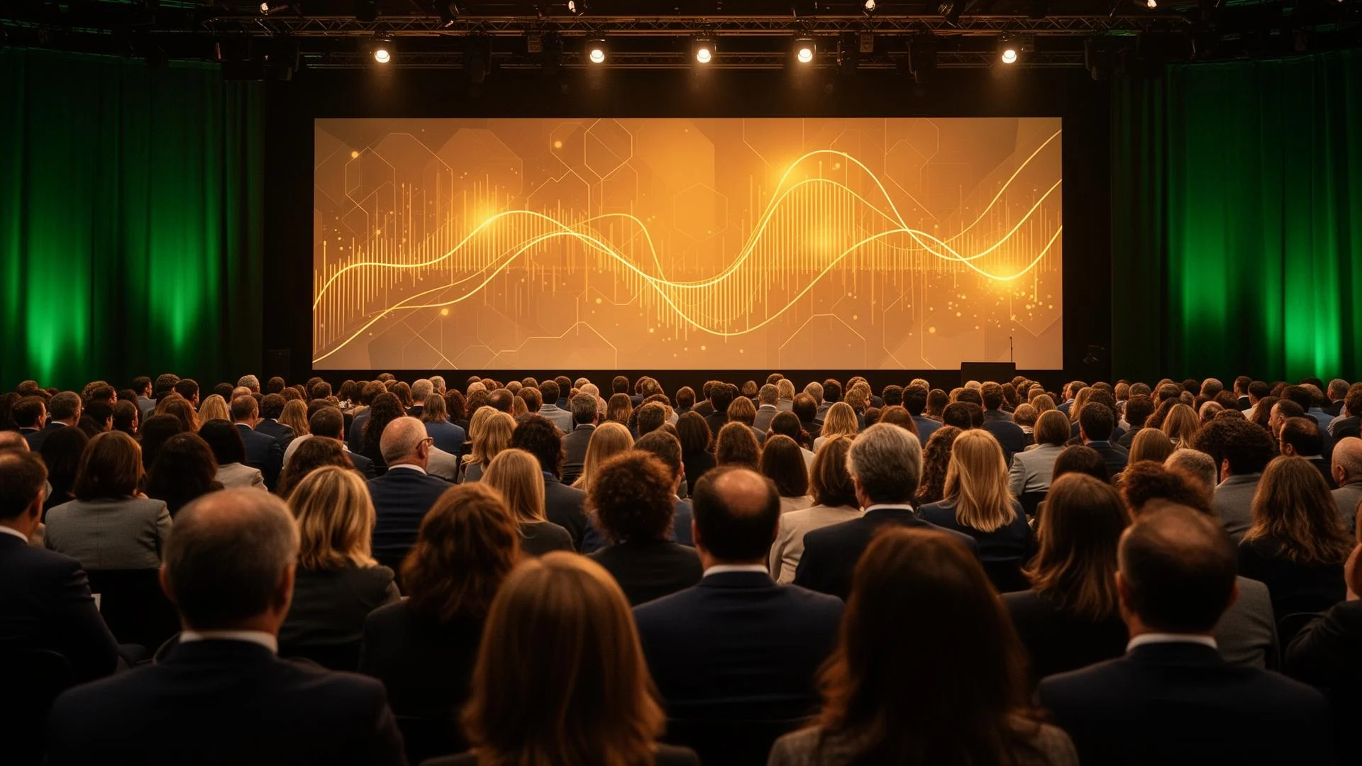 Salle de conférence comble lors d'un grand événement dédié aux experts-comptables